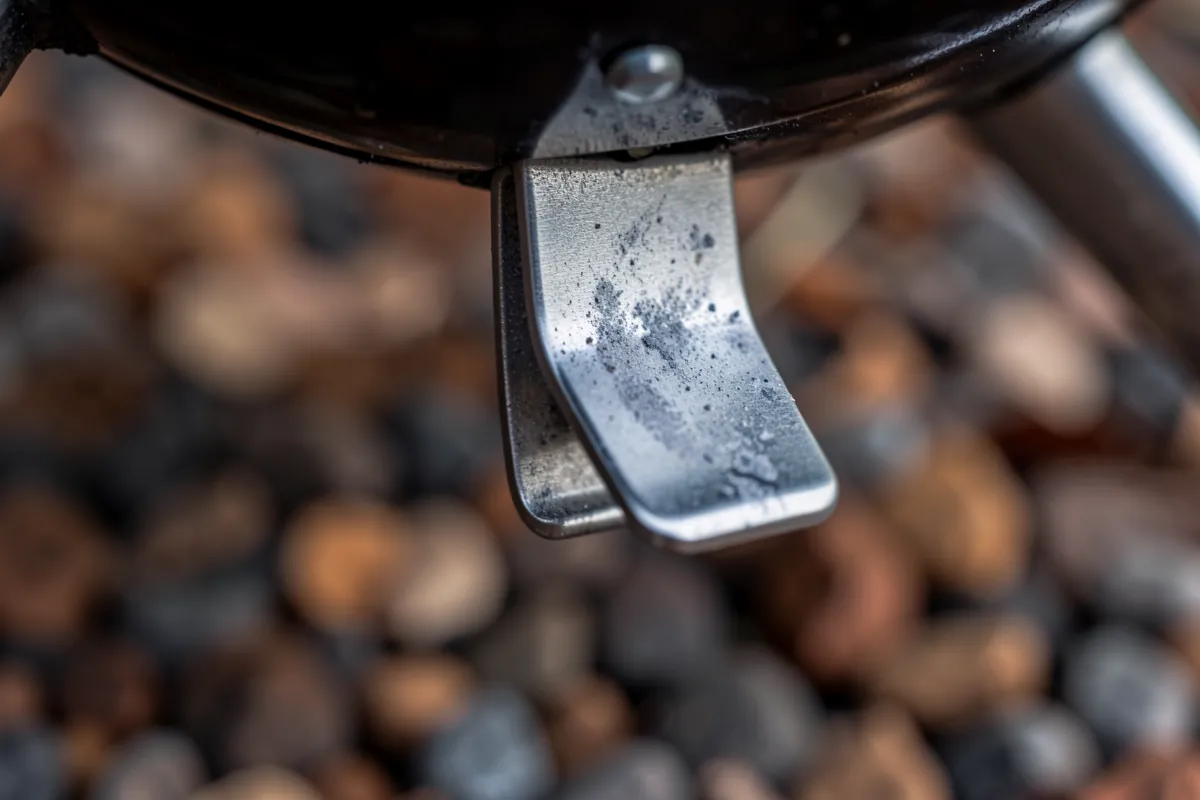 Grillin ilmanottoaukon puhdistus on tärkeää tasaisen lämmönhallinnan kannalta.