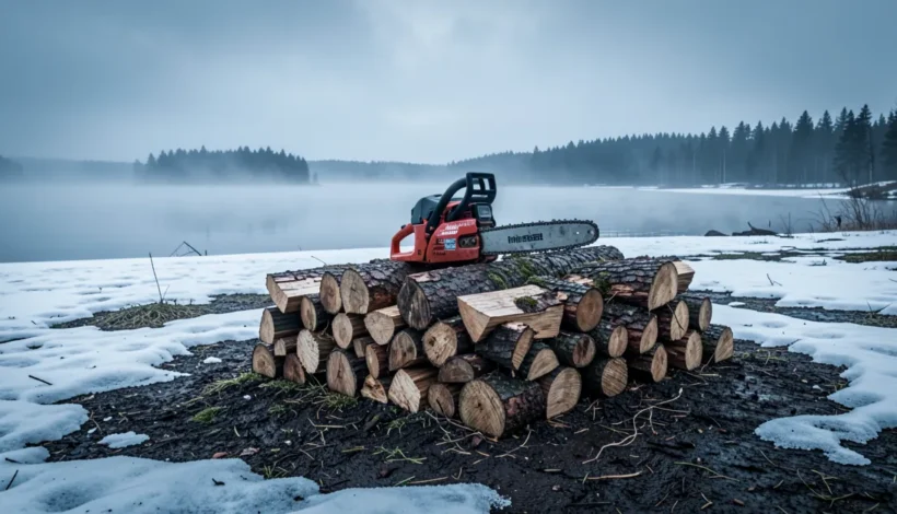 Moottorisahan bensa ja laitteen oikea huolto vaikuttavat sahan käyttöikään kevään metsätöissä.