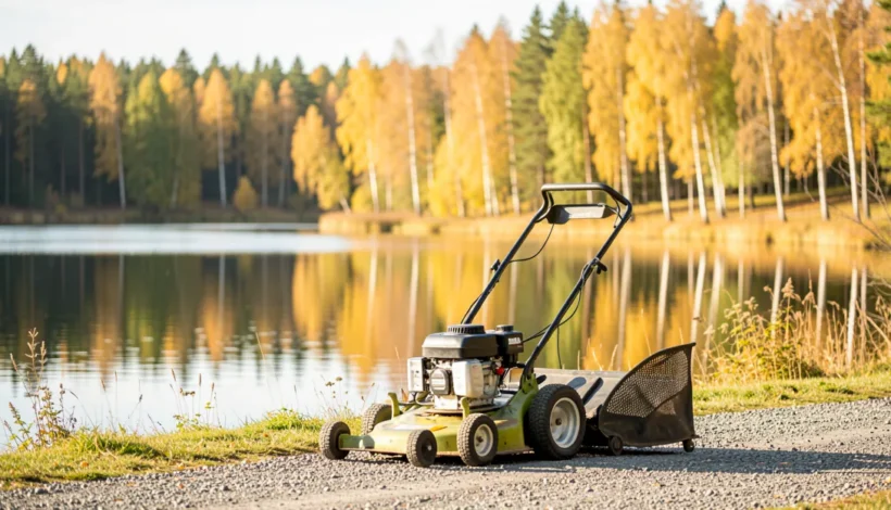 Ruohonleikkuri ilmansuodatin vaihto on helpointa tehdä rauhallisessa pihapiirissä.